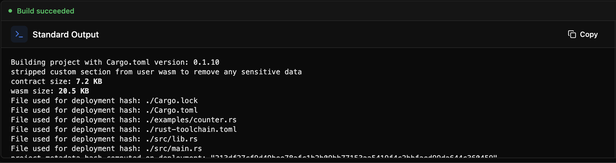 Standard Output Dark
